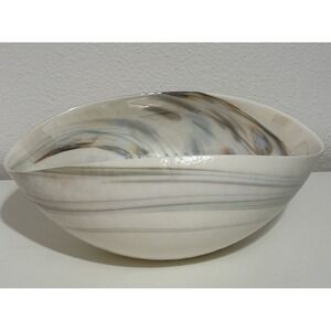 Murano Crate & Barrel Italian Hand-Blown Glass "Foss" Bowl – Made in Italy
